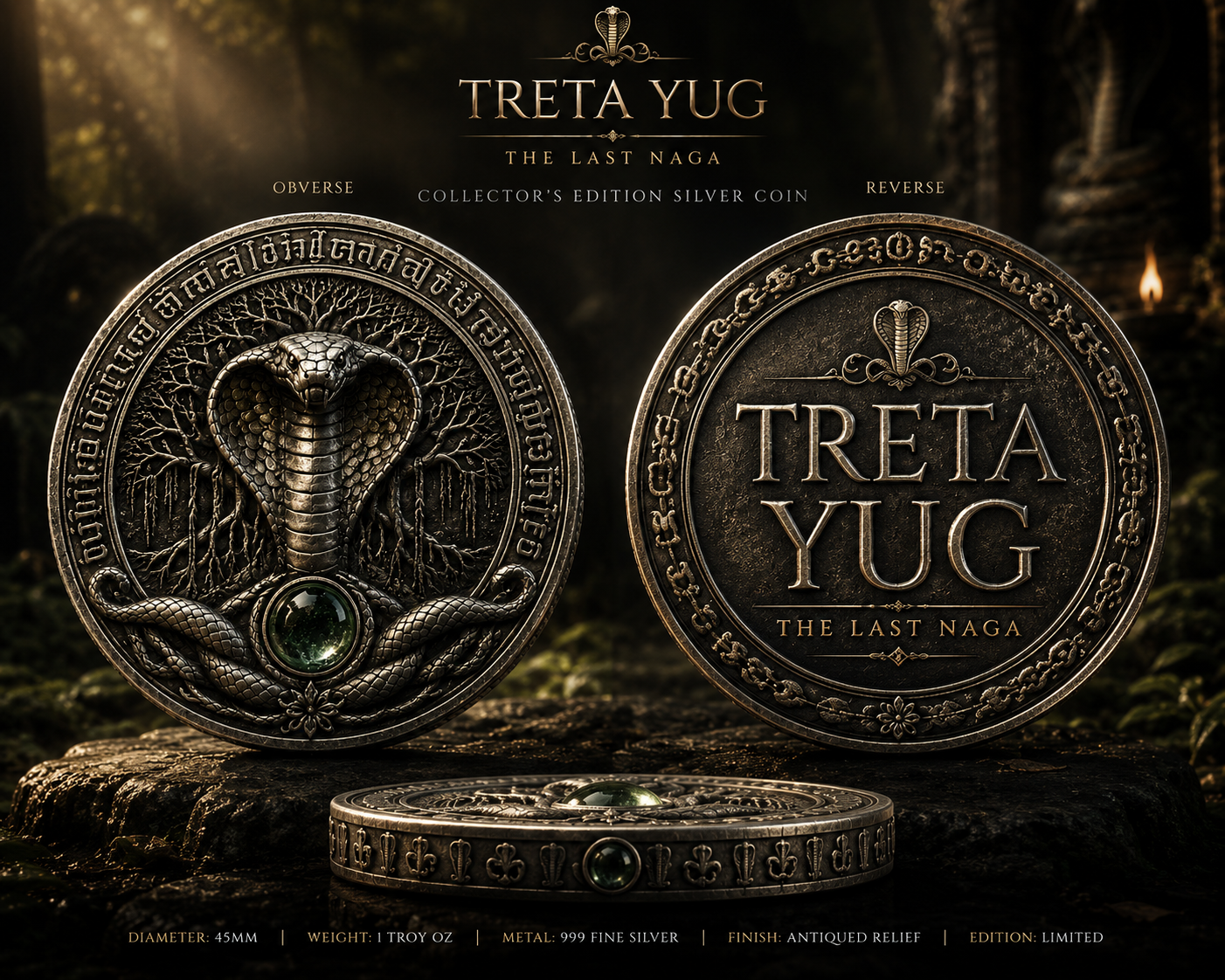 Naga Seal Silver Coin